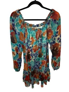American Rag Dress Women’s M Floral Off-ShoulderTunic LIKE NEW!